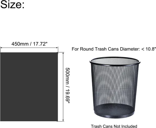 Vista 2 de MECCANIXITY Bolsas de basura pequeñas de 2 a 4 galones para cocina, oficina, baño, dormitorio, color negro, 20 unidades por rollo