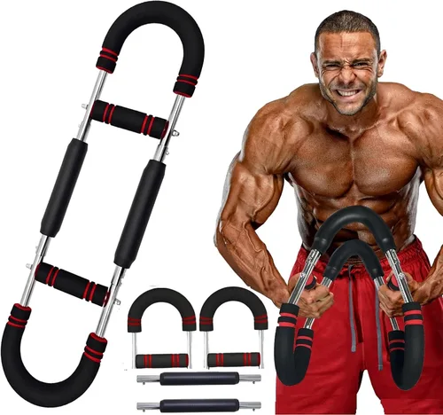 Vista 8 de Entrenador de Brazo Twister de Última Generación, Barra de Ejercicio Ajustable con Resorte de Potencia, Fortalecedor de Ejercicios de Antebrazo