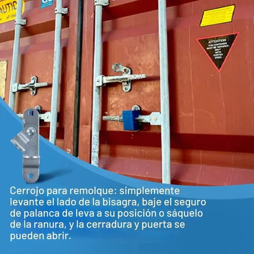 Vista 6 de Fuoequl Cerrojo de puerta de remolque para pestillo de puerta de remolque de carga y piezas de puerta de remolque cerradas