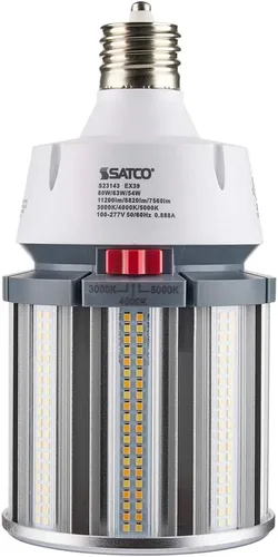 Vista 6 de Satco S23143 Hi-Pro - Lámpara LED de mazorca de maíz con potencia y temperatura de color seleccionable, repuesto HID, base EX39, 80W/63W/54W