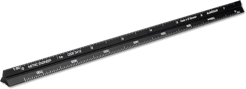 Vista 48 de Alumicolor Regla Métrica de Bolsillo para Arquitecto de Aluminio, 15CM, Negro