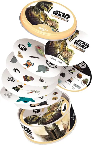 Vista 3 de Asmodee Dobble Star Wars Mandalorian Juego de cartas A partir de 6 años 2-8 jugadores 15 minutos de tiempo de juego