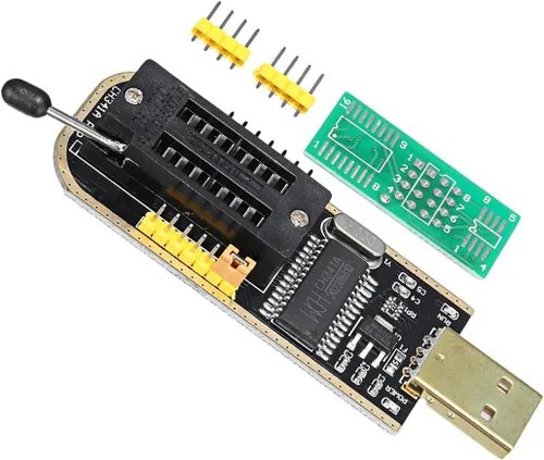 Vista 3 de AiTrip Programador USB EEPROM BIOS CH341A + Pinza SOIC8 + Adaptador 1.8V + Adaptador SOIC8 para Flash Serie 24 25
