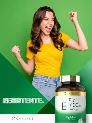 Vista 7 de Carlyle Dry Vitamin E 400 UI 120 Cápsulas D-Alpha Tocoferyl