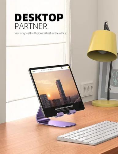 Vista 18 de Soporte ajustable para ipad, soporte para tableta Lamicall, Gris espacial