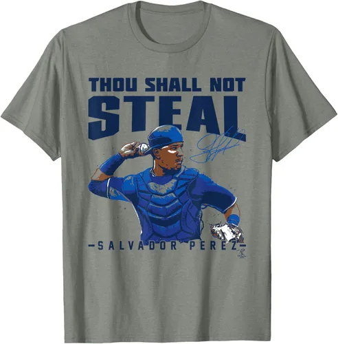 Vista 8 de Salvador Perez Thou Shall Not Steal - Camiseta, gris, S