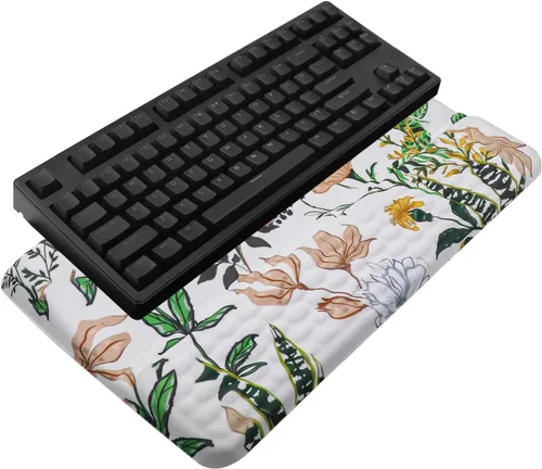 Vista 8 de Soporte para teclado de computadora con reposamuñecas, soporte ergonómico inclinado para teclado - Elevador de teclado con almohadilla para muñeca