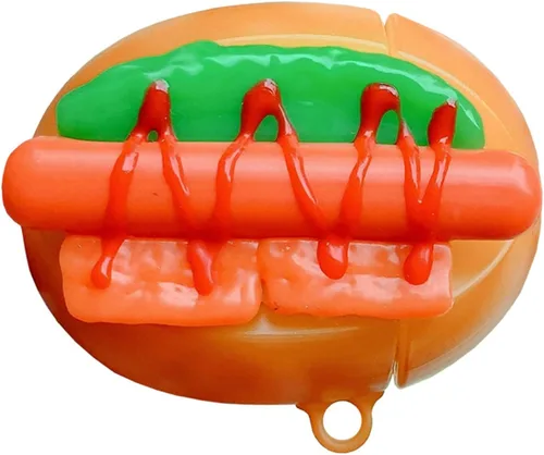 Vista 24 de Linda funda para Airpods, divertida y creativa 3D con forma de frutas y verduras con soporte de hebilla de anillo, funda de silicona suave a prueba