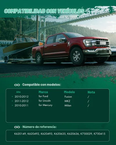 Vista 2 de SCITOO 10 piezas Kit de Suspensión Delantera Brazo de Control Inferior Brazo de Control Superior Enlace de Barra Antivuelco Compatible con Ford