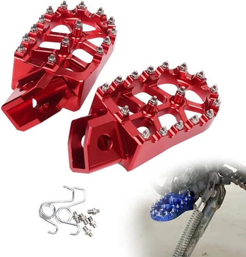 Vista 9 de Reposapiés de motocicleta CNC Wide Foot Pegs Pedal para Yamaha YZ80 YZ125 YZ250 YZ500 YZ490 WR200 WR250 WR500 TTR90 TTR110 TTR125 TTR250 XT250