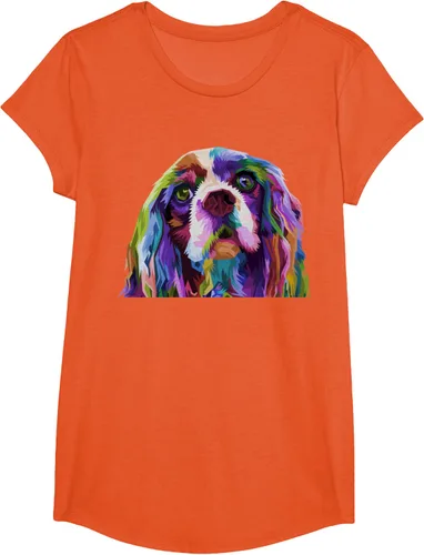 Vista 22 de Camiseta con diseño de Cocker Spaniel de arte pop para dueños de perros, Negro, S
