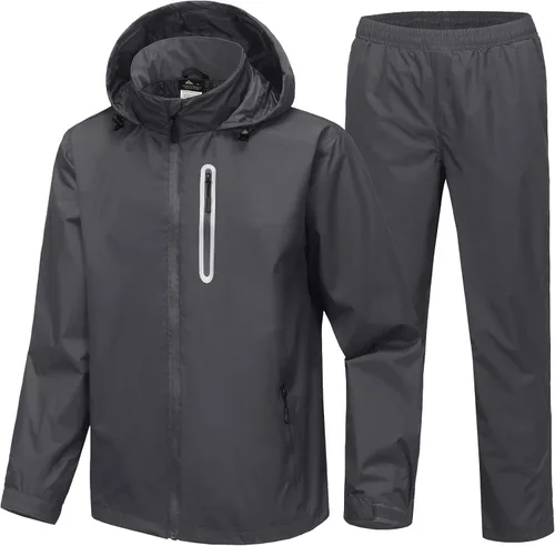 Vista 10 de Traje de lluvia de golf impermeable para hombre, equipo de lluvia, chaqueta y pantalón para exteriores, ligero, impermeable con capucha Pantalones