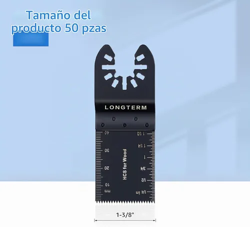 Vista 2 de LONGTERM 100 piezas de hojas oscilantes de madera de dientes largos, OIS de liberación rápida, para madera dura/madera blanda/MDF/madera