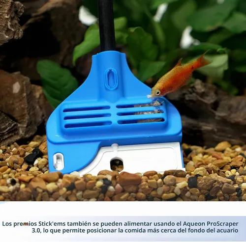 Vista 7 de Aqueon Stick'ems - Golosinas de pescado para mascotas liofilizadas que aumentan el color, 0.42 onzas