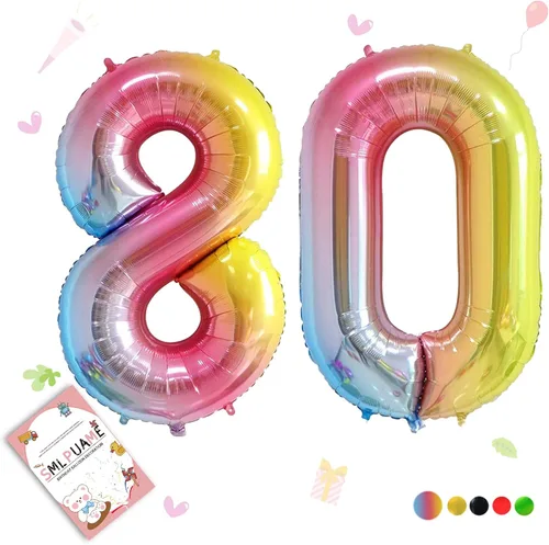 Vista 36 de Globos grandes de 40 pulgadas de números del 0 al 9, globos numéricos para decoración de fiesta de cumpleaños, globos de helio de aluminio