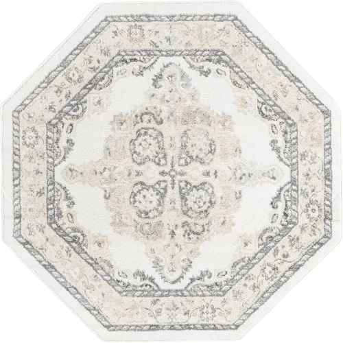 Vista 33 de Unique Loom Parker Collection - Alfombra de área Merakli (2 x 3 pies, rectangular, aguamarina/beige)