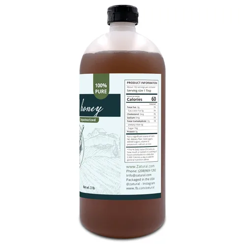 Vista 2 de Honey Raw Fresh Air Idaho Grado A Miel ámbar claro (3 libras)
