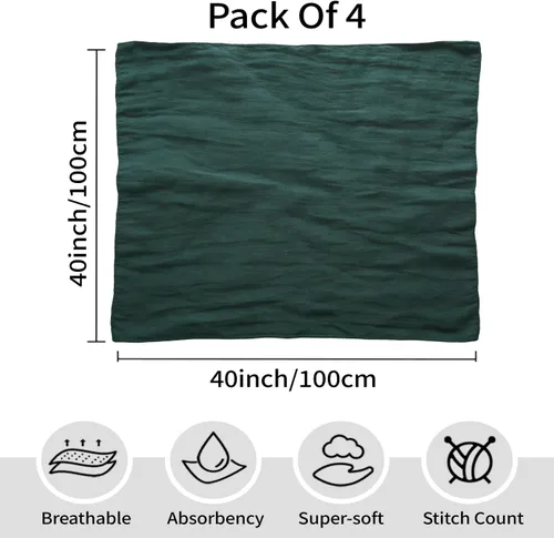 Vista 2 de CottCare Mantas envolventes de muselina para bebés para niños y niñas, paquete de 4 unidades, transpirables y agradables al tacto, mantas Verde