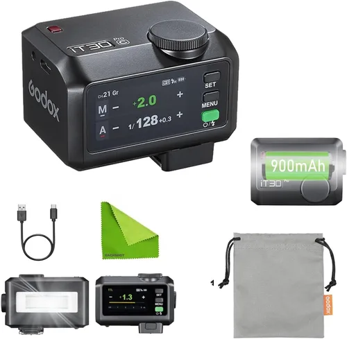 Vista 14 de Godox iT30 Pro S Mini cámara flash para cámara Sony, modo TTL exposición automática, HSS 1/8000s, 2.4G maestro/receptor inalámbrico, compatible