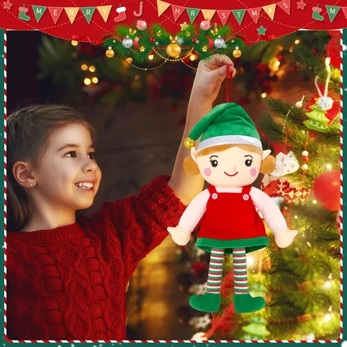 Vista 8 de Houwsbaby Elfo de Navidad, juguetes de peluche para niños y niñas, elfos de peluche, fiestas de Navidad, decoración del hogar, regalos para niños