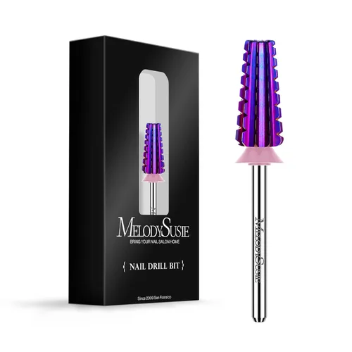 Vista 34 de MelodySusie Super Cut Edition Brocas para Uñas 5 en 1, Brocas Multifunción de Carburo de Tungsteno de 3/32'', Adecuadas para Manicura Pedicura