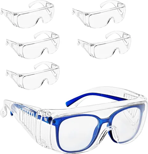 Vista 10 de SAFE HANDLER BISON LIFE Diamont Vented Over Glasses Safety Glasses Meets ANSI Z87.1, Impact Resistant Polycarbonate Lens