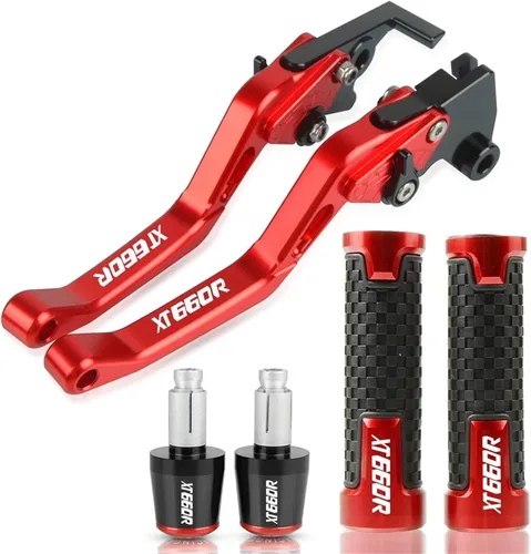 Vista 15 de Palancas de freno Accesorios de motocicleta CNC Palancas de embrague de freno Manillar Manillar Agarres extremos para Yamaha XT660R XT 660R