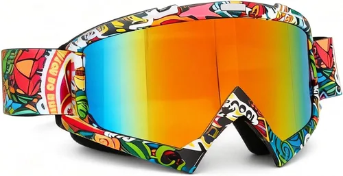 Vista 17 de Gafas para bicicleta de motocross, motocicleta, ATV, lentes para cuatro ruedas todoterreno, gafas de casco de carreras MX
