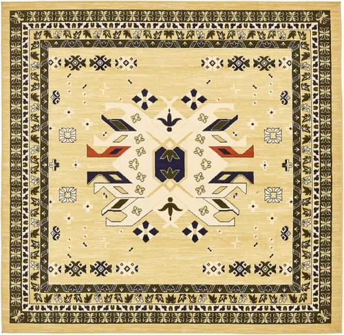 Vista 66 de Unique Loom Taftan Collection - Alfombra de borde geométrico de inspiración tribal (2 pies 2 pulgadas x 3 pies, rectangular, negro/gris)