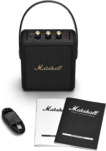 Vista 11 de Marshall Stockwell II - Altavoz Bluetooth portátil, negro y latón