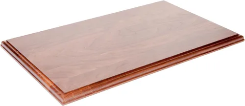 Vista 10 de Plymor Base de exhibición rectangular de madera maciza de nogal con borde Ogee, 6.875 pulgadas de ancho x 4.875 pulgadas de profundidad x 0.75