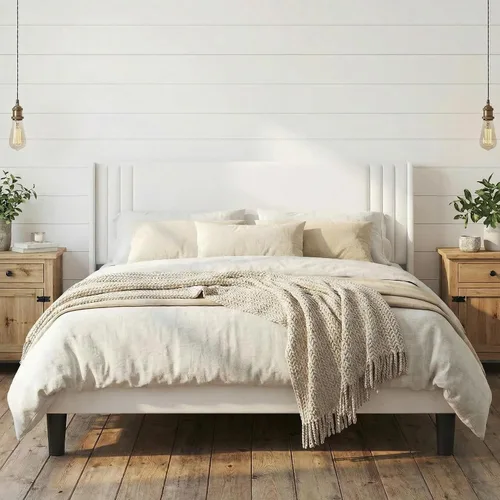 Vista 16 de Gizoon Base de cama matrimonial con cabecera con respaldo de ala, cama