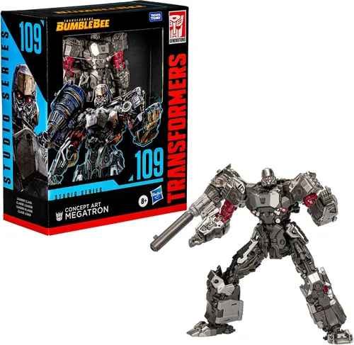 Vista 3 de Transformers Toys Studio Series Leader Bumblebee 109 Concept Art Megatron, figura de acción de conversión de 8.5 pulgadas, 8+