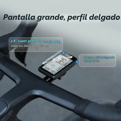 Vista 5 de CYCPLUS Bomba de bicicleta AS2PRO + GPS Bike Computer M3