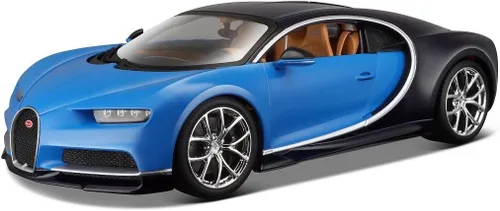 Vista 4 de 2016 Bugatti Chiron Blue 1/18 Modelo de coche fundido a troquel