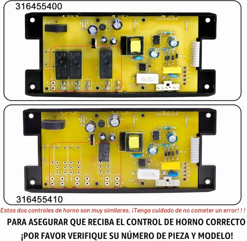 Vista 2 de 5304518661 Placa de control de horno para Electrolux Kenmore, placa de control de 7 botones para cocina de gas con reloj 316222800
