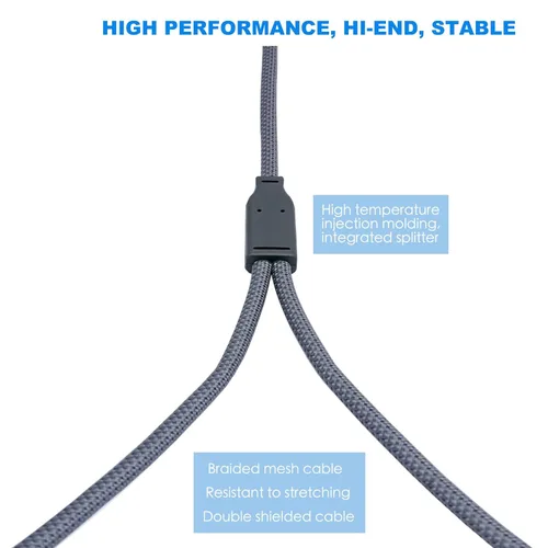 Vista 6 de Cable de audio USB C a doble XLR macho - 3.3 pies, estéreo de 32 bits/384 Khz, compatible con teléfonos móviles, altavoces activos y amplificadores
