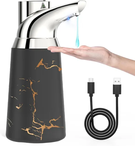 Vista 7 de Dispensador de jabón automático ajustable sin contacto, 4 niveles ajustables,Bomba de jabón líquido con sensor operado por baterías,Dispensador