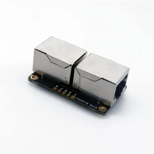 Vista 4 de Treedix 2 unids RJ45 8P8C hembra a RJ45 8P8C hembra paso a través del adaptador placa de ruptura con terminales de tornillo