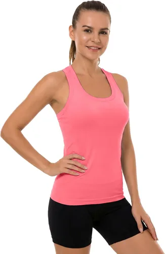 Vista 5 de MathCat - Camisetas sin mangas para mujer, básicas, sin costuras, para entrenamiento, yoga, atléticas, con espalda cruzada, deportivas, para correr