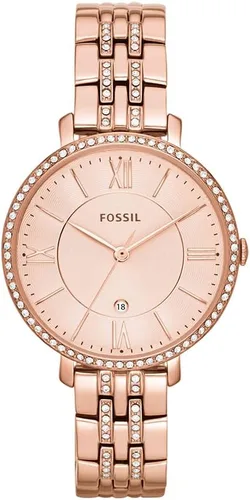 Vista 8 de Fossil Women's Jacqueline Leather Watch Cuero azul/oro rosa