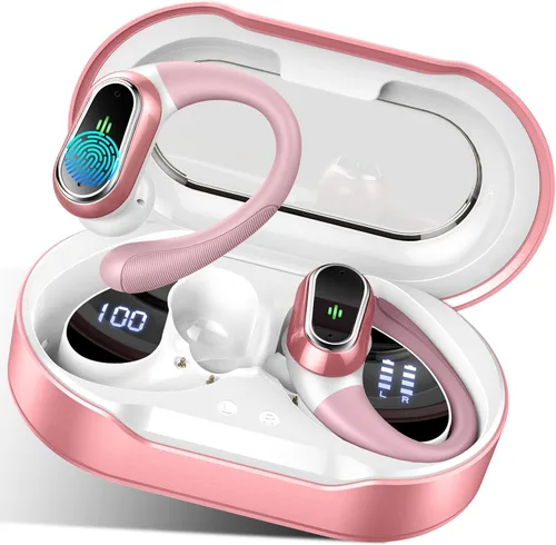 Vista 13 de Auriculares inalámbricos, Bluetooth 5.4 2025 deportivos, auriculares Bluetooth con micrófono ENC con cancelación de ruido, auriculares inalámbricos