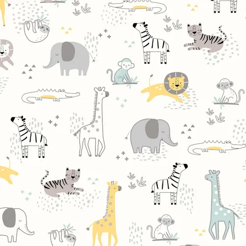 Vista 6 de Lambs & Ivy Animal Jungle Soft 100% algodón Jersey Baby Sábana bajera para cuna