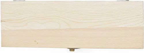 Vista 5 de Caja de madera sin acabar y sin pintar para lápices, rectangular. Caja de almacenamiento para herramientas y pinceles de artista, para bricolaje