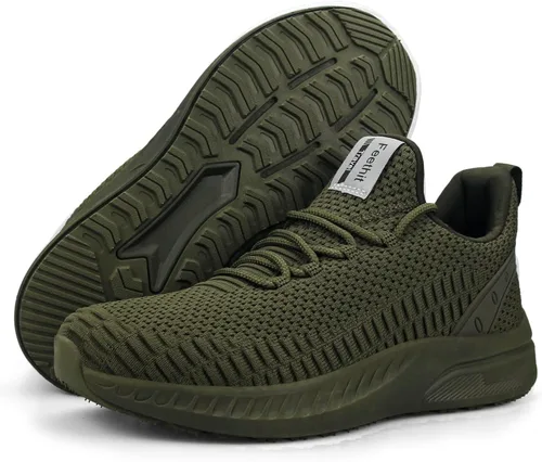 Vista 5 de Feethit - Tenis de correr modernos para hombre antideslizantes, ligeros, transpirables y de malla