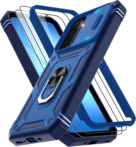 Vista 261 de Gritup Funda para Google Pixel 6 con cubierta deslizante para cámara y protector de pantalla (2 unidades), soporte de anillo giratorio 360°, funda