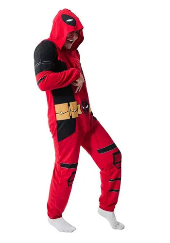 Vista 2 de Disfraz de Enterizo Unisex Deadpool Marvel para Adultos Multicolor