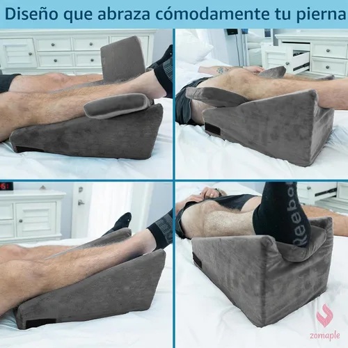 Vista 4 de Zomaple - Almohada de elevación de brazo de 3 piezas con paquete de gel para recuperación de muñeca y codo