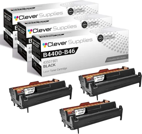 Vista 30 de CS - Cartucho de tóner compatible con Okidata B411D 44574701, color negro