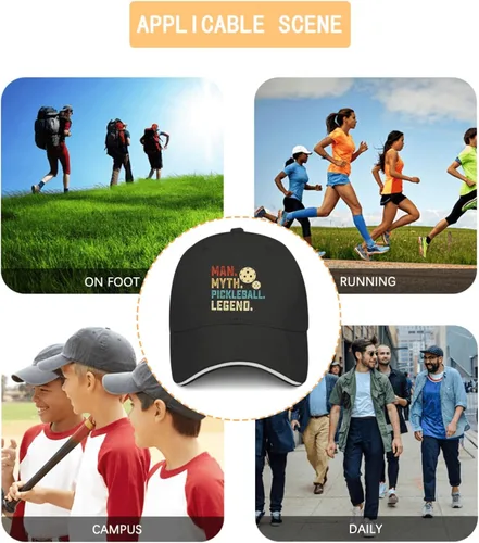 Vista 7 de Lreilki Dad Hat Man Myth Pickleball Legend Dad Hat, Graphic Hat for Women